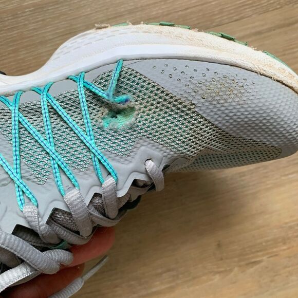 Nike Air Relentless sz 7 grey purple turquoise Imperfect EUC - Picture 7 of 9